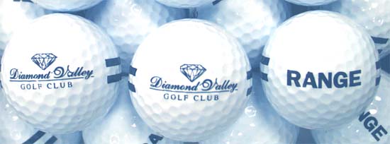 Diamond Valley Range Balls - the logo golf balls series