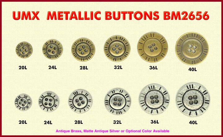 metallic buttons bm2656
