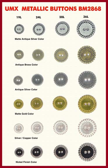 2-hole metallic buttons bm2868
