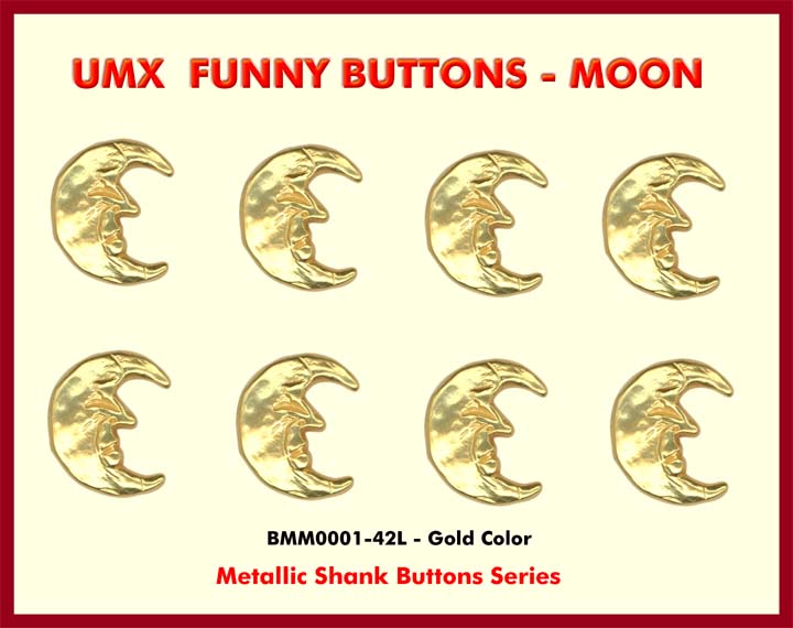 novelty buttons, funny buttons, moon face buttons bmm0001
