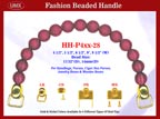 HH-P4xx-28 Stylish Cherry Wood Color Beaded Handle for Wooden Jewelry Box