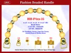 HH-P4xx-35 Stylish Wood Beads Purse Handle For Wood Jewelry Box handbag, Cigar Box Purse and Cigarbox